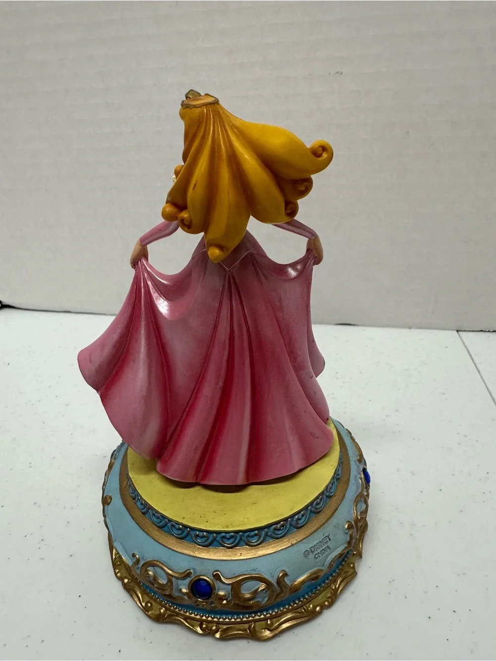 Disney Sleeping Beauty Princess Aurora Figurine Jeweled Ornate Base Vintage